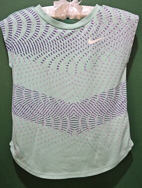 Nike Mint Green Tank with Purple Graphic
